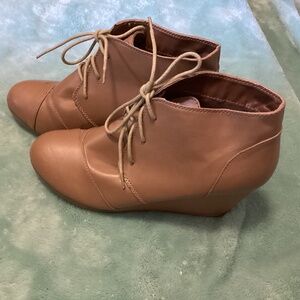 Women’s Dream Pairs Tomson Casual Fashion Lace Up Low Wedge Heel Booties Shoe